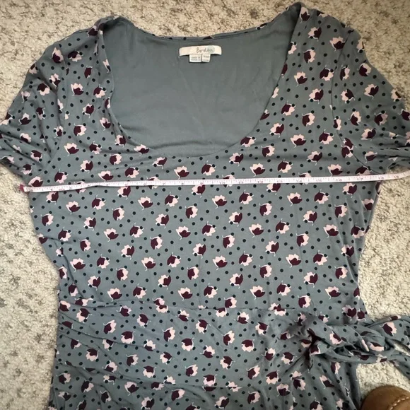 Boden Silvia Long Sleeve Faux Wrap Jersey Knit Dress - Floral Print - Size 12 - Picture 4 of 6